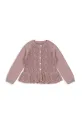 Dětský bavlněný kardigan Konges Sløjd CABBY FRILL CARDIGAN GOTS