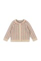 Konges Sløjd cardigan de lână pentru copii BELOU KNIT CARDIGAN KS102858 bej SS25