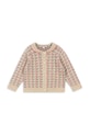 Konges Sløjd kardigan wełniany dziecięcy BELOU KNIT CARDIGAN KS102858 beżowy SS25