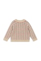 Dziewczynka Konges Sløjd kardigan wełniany dziecięcy BELOU KNIT CARDIGAN KS102858 beżowy