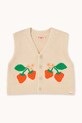 Dječji prsluk Tinycottons STRAWBERRIES VEST SS25.304 bež SS25