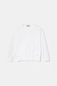United Colors of Benetton cardigan din bumbac pentru copii uni alb 1098C500R.G.Seasonal