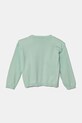 Детский хлопковый кардиган United Colors of Benetton 1098G500P.P.Seasonal зелёный SS25