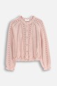 Coccodrillo cardigan din bumbac pentru copii WC5172201DGK roz SS25