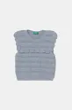 United Colors of Benetton vestă din bumbac pentru copii uni albastru 1077G100V.P.Seasonal
