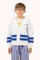 Tinycottons cardigan din bumbac pentru copii STRIPES CARDIGAN uni bej SS25.334