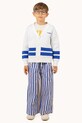 Tinycottons kardigan bawełniany dziecięcy STRIPES CARDIGAN beżowy SS25.334