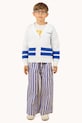 Tinycottons cardigan din bumbac pentru copii STRIPES CARDIGAN bej SS25.334