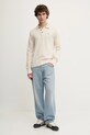 Tommy Jeans sweter bawełniany DM0DM20304 beżowy SS25