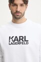 Karl Lagerfeld hanorac de bumbac alb 551917.705091