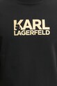 Βαμβακερή μπλούζα Karl Lagerfeld 551917.705091 μαύρο