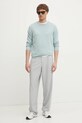 Бавовняний светр Karl Lagerfeld 551301.655088 бірюзовий SS25