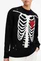Βαμβακερό πουλόβερ AllSaints HEARTCAGE M027KB μαύρο SS25