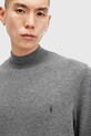 AllSaints sweter wełniany KILBURN MOCK M030KA szary SS25