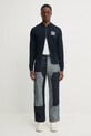 HUGO cardigan din bumbac 50531819 bleumarin SS25
