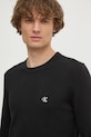 Bavlnený sveter Calvin Klein Jeans čierna J30J326745