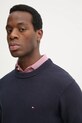 Tommy Hilfiger sweter bawełniany MW0MW37397 granatowy