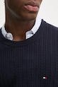Bavlněný svetr Tommy Hilfiger MW0MW37400 námořnická modř