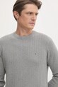 Хлопковый свитер Tommy Hilfiger серый MW0MW37400