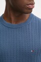 Bavlněný svetr Tommy Hilfiger MW0MW37400 modrá