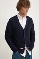 Tommy Hilfiger kardigan bawełniany granatowy MW0MW38087