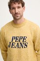 Pepe Jeans sweter z domieszką wełny LUKA żółty PM702499
