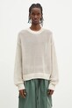 Хлопковый свитер Represent Open Gauge Knit Sweater гладкий бежевый MLM3821.26