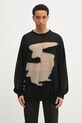 MM6 Maison Margiela pulover din amestec de lana grosime medie negru SH0HL0019