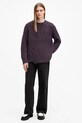 Шерстяной свитер AllSaints SLANE M034KB фиолетовой