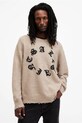 AllSaints pulover din amestec de lana SCRIPTURE grosime medie bej M064KB
