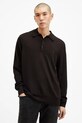 AllSaints maglione in lana KILBURN colletto abbottonato marrone M091KB