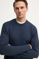 Bavlněný svetr Sisley námořnická modř 1198S104B