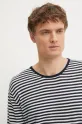 Светр з домішкою льону Pepe Jeans LAYNE STRIPES темно-синій PM702508