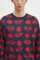 Pulover s dodatkom vune Billionaire Boys Club Diamonds & Dollars Knitted Jumper mornarsko plava B24223