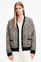 AllSaints cardigan din amestec de lână NEKO grosime medie bej M096KB