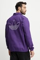 Odzież adidas Originals bluza bawełniana REAL ICON DTOP JF2578 fioletowy