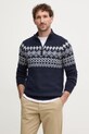 Guess sweter z domieszką wełny zapinany granatowy M4PR59.Z3LQ0