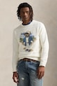 Bavlněný svetr Polo Ralph Lauren kulatý bílá 710964797
