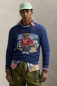 Бавовняний светр Polo Ralph Lauren аплікація темно-синій 710964798