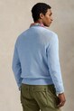 Хлопковый свитер Polo Ralph Lauren 710964799 голубой SS25
