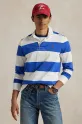 Памучен пуловер Polo Ralph Lauren Long Sleeve шарен син 710900566