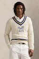 Polo Ralph Lauren sweter z domieszką kaszmiru Long Sleeve Pullover średniej grubości beżowy 710961780