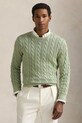 Polo Ralph Lauren sweter bawełniany Pullover gładkie zielony 710965867