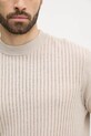Lněný svetr BOSS Orange 50539573 béžová