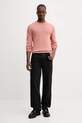 Calvin Klein sweter bawełniany LV040BM343 pomarańczowy SS25