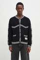 Andersson Bell cardigan Fantasia Round-Neck Cardigan subtiri negru atb1244m