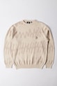 by Parra woolen jumper Static stalker fine-knit beige 53117.