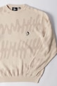 Clothing by Parra woolen jumper Static stalker 53117. beige