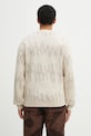 Clothing by Parra woolen jumper Static stalker 53117. beige
