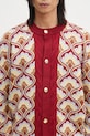 Drôle de Monsieur kardigan wełniany Le Cardigan Tapisserie bordowy G.CA134.WO021.RD